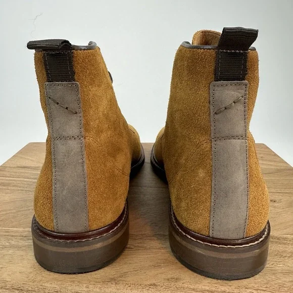 New Mens The Shoe Bear Ned Waxed Suede‎ - TAN Boots Size EU 45 US 11.5-12